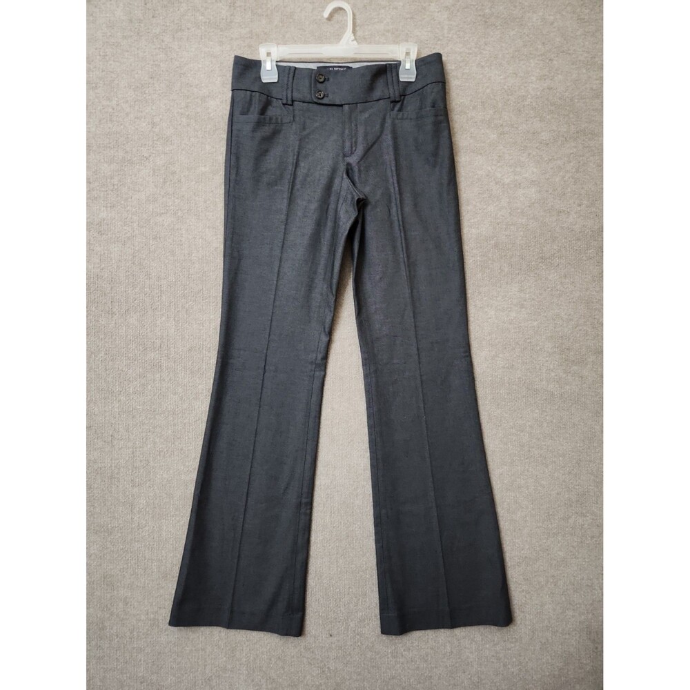 Banana Republic Sloan Fit Flare Dress Pants Womens 6 Long Chambray Stretch